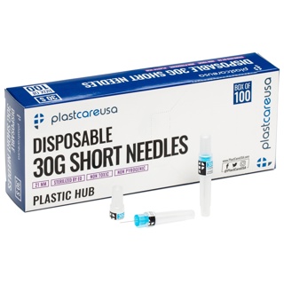 ATI Dental Needle Plastic Hub 30ga Short 25mm Blue (100)