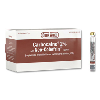 Cook-Waite Carbocaine 2% w/Neo-Cobefrin 1:20000 (50)