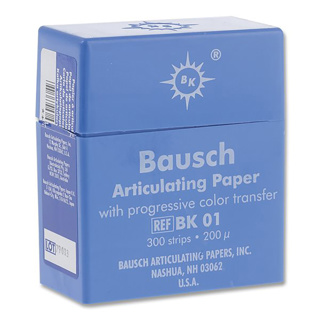 Bausch Articulating Paper w/ dispenser 200u (.008") Blue BK-01 (300)