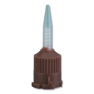 iSmile Mix Tips Pointed End Temp Cement 1:1 Brown Hub/Clear Mix (25)