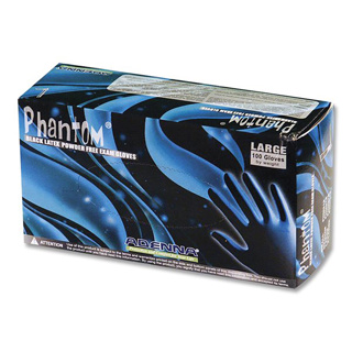 Adenna Phantom Latex PF Glove Black S (100)
