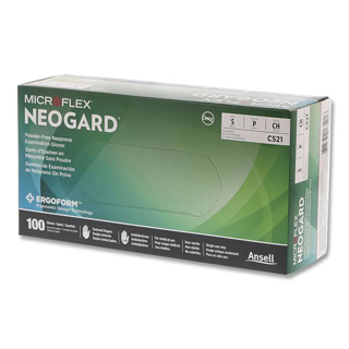 Microflex Neogard Neoprene PF Glove Dark Green L (100)