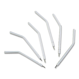 AcuTips Disposable Air/Water Syringe Tips with Metal Core White (150)