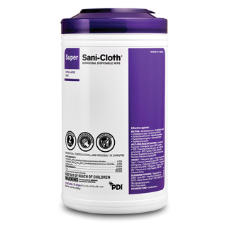 Super Sani-Cloth Wipes 7.5" x 15" XL (65)