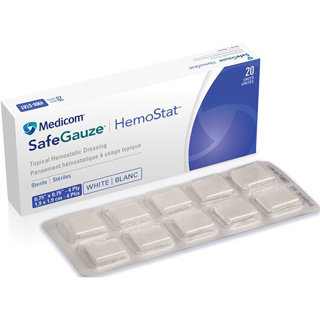 SafeGauze HemoStat Topical Hemostatic Dressing (20)