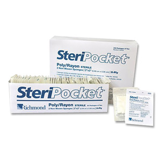 SteriPocket Non-Woven Sterile 4" x 4" 8-Ply (100 2/pk)