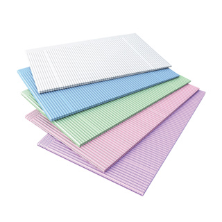 MARK3 2-Ply Patient Bibs +1 Poly 13" x 18" Peach (500)