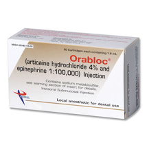 Orabloc Articaine HCI 4% and EPI 1:100000 (50)
