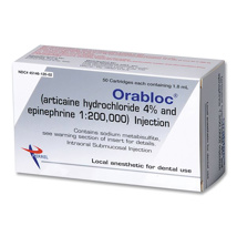 Orabloc Articaine HCI 4% and EPI 1:200000 (50)