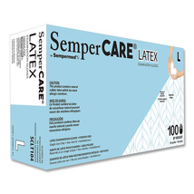 SemperCare Latex PF Exam Glove Natural S (100)