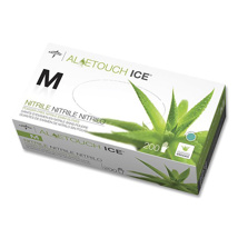 Medline AloeTouch Ice Nitrile PF Glove Green XL (180)