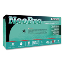 Microflex NeoPro Neoprene PF Exam Glove Green L (100)