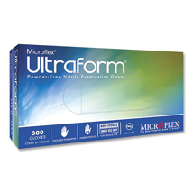 Microflex Ultraform Nitrile PF Exam Glove Blue S/M (300)