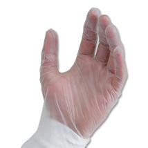 Basic Medical Vinyl PF Exam Glove Clear M (100)