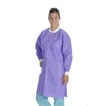 MaxCare Extra-Safe Knee Length Lab Coat Purple XL (10)