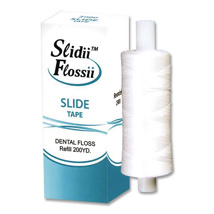 Slidii Flossii PTFE Dental Floss Tape Refill Unflavd (200yd roll)